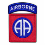 Pflaster der Im Flugzeug Division 82 Freistehende Fotoskulptur<br><div class="desc">Army 82. Im Flugzeug Division Patch Foto Cutout.</div>