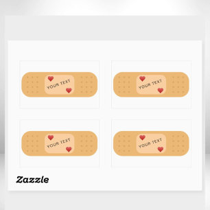 Pflaster mit personalisierbarem Text Aufkleber
