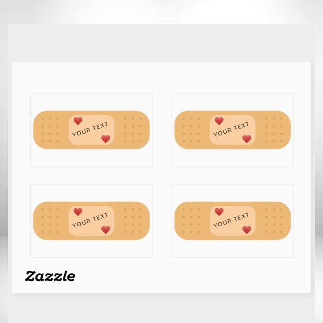 Pflaster mit personalisierbarem Text Aufkleber (Von Creator hochgeladen)