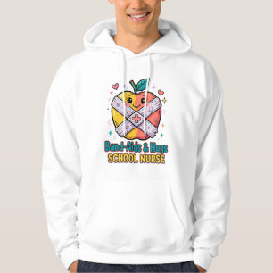 Pflaster und Umarmungen Schulkrankenschwester Hood Hoodie