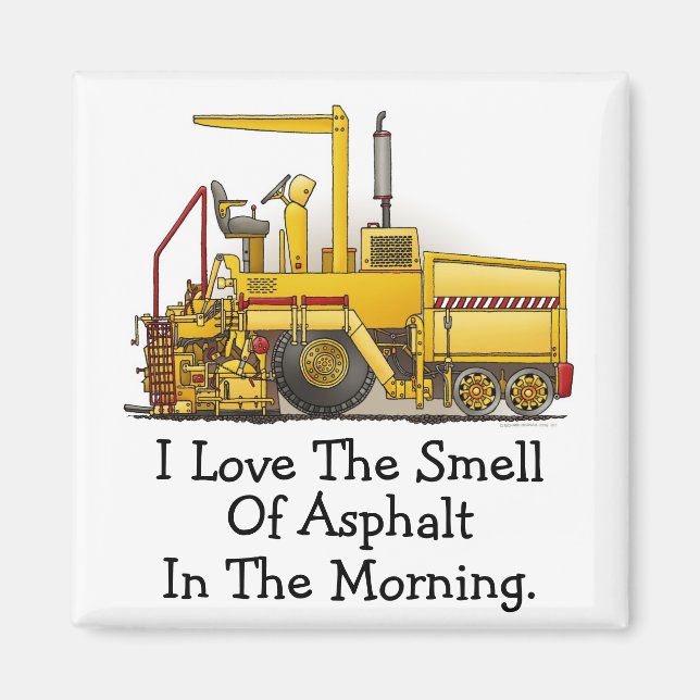 Pflastermaschine Square Magnet I Liebe Asphalt (Vorne)