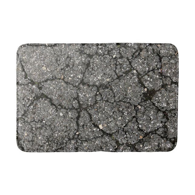 Pflasterzement aus schwarzem Asphalt Badematte (Vorderseite)