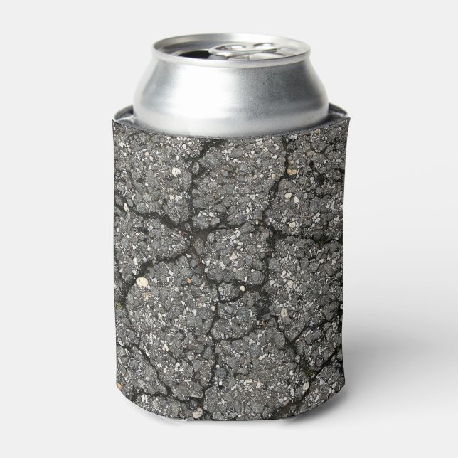 Pflasterzement aus schwarzem Asphalt Dosenkühler (Kanne Vorderseite)