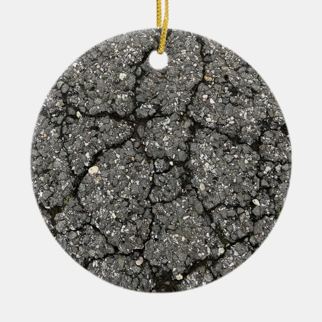 Pflasterzement aus schwarzem Asphalt Keramik Ornament (Vorne)