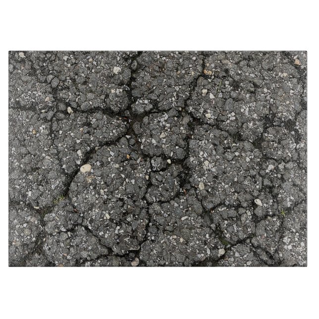 Pflasterzement aus schwarzem Asphalt Schneidebrett (Vorderseite)