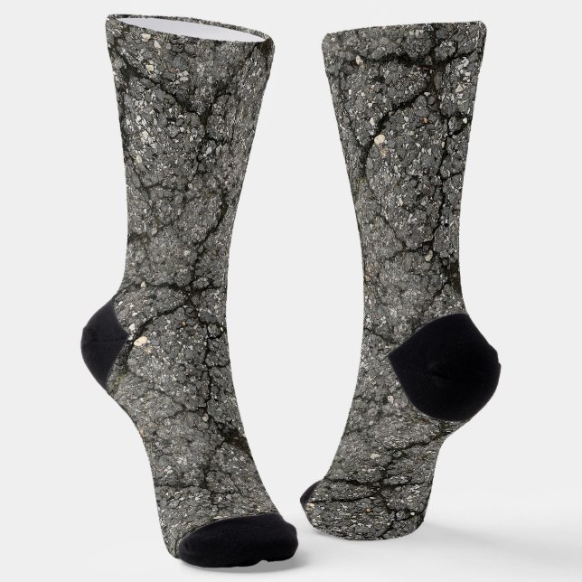 Pflasterzement aus schwarzem Asphalt Socken (Gewinkelt)