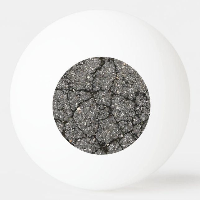 Pflasterzement aus schwarzem Asphalt Tischtennisball (Vorderseite)