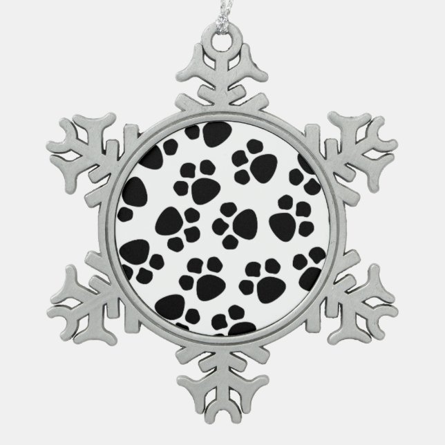 Pflasterzinnverzierung Schneeflocken Zinn-Ornament (Vorderseite)