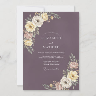 Pflaum Romantische Botanische Hochzeit Einladung