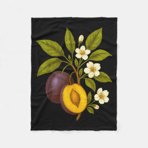 Pflaume Botanische Frucht Grafik Obstgarten Farm N Fleecedecke