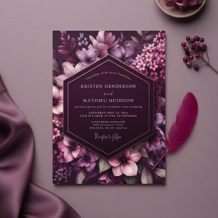 Pflaume Botanische Launen Hochzeit Einladung