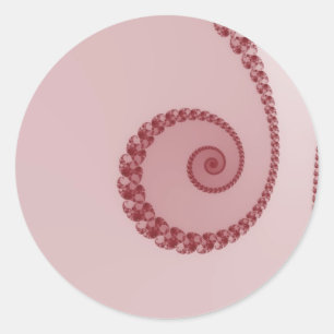 Pflaume Einfache Spiralen-Aufkleber Runder Aufkleber