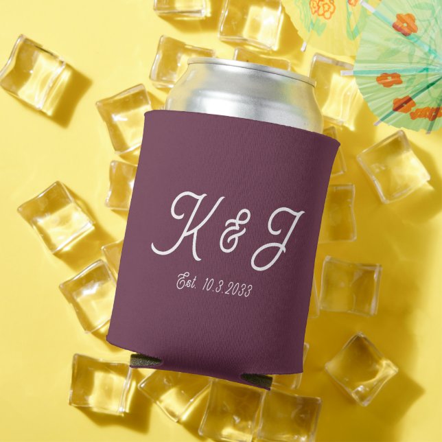 Pflaume Gastgeschenk Hochzeit Mit Monogramm Dose C Dosenkühler (In Situ Sommer)