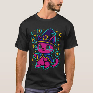 Pflaume Hexenkatze Lehrling für Kinder Jugendliche T-Shirt