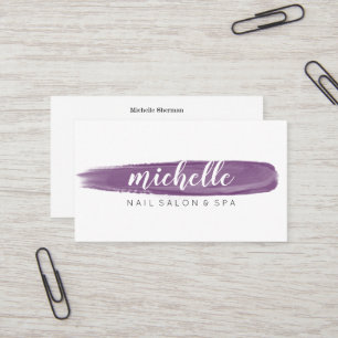 Pflaume Nail Polnischer Brush Salon Maniküre Sozi Visitenkarte