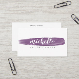 Pflaume Nail Polnischer Brush Salon Maniküre Sozia Visitenkarte