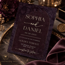 Pflaume Noir Florale Hochzeit Luxus