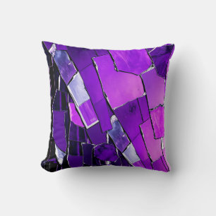 Pflaume Noir Glitch Glam Metallische Textur Kissen