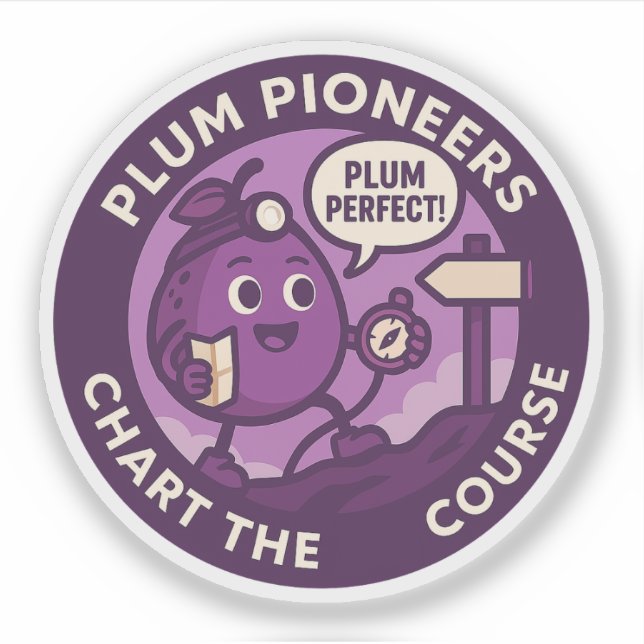 Pflaume Perfekt Explorer Navigation Aufkleber (Vorderseite)