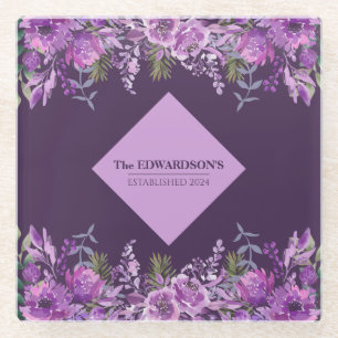 Pflaume Perfektion: Gartengarten Glamour Glasuntersetzer