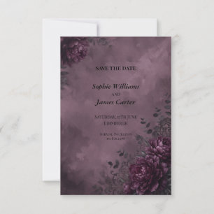 Pflaume und Holzkohle Midnight Peony Opulenter Reg Save The Date