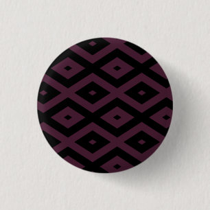 Pflaume und schwarze Diamantmuster Button