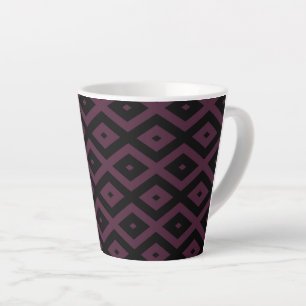 Pflaume und schwarze Diamantmuster Milchtasse