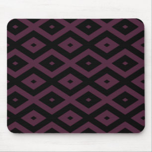 Pflaume und schwarze Diamantmuster Mousepad