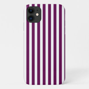 Pflaume und weiße Streifen Case-Mate iPhone Hülle