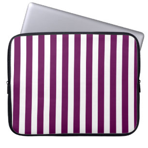 Pflaume und weiße Streifen Laptopschutzhülle