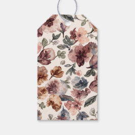 Pflaume Wildblume Wasserfarbe Moody Botanischer Ga Geschenkanhänger