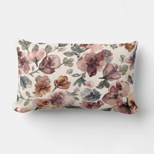 Pflaume Wildblume Wasserfarbe Moody Botanischer Ga Lendenkissen