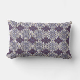 PFLAUMEN ARGYLE STRICK Lumbar Kissen