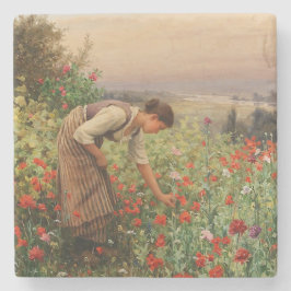 Pflaumen (Bläserszene) (Feld Blume) Steinuntersetzer