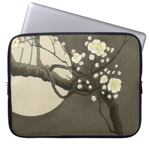 Pflaumen-Blüten nachts durch Ohara Koson Vintag Laptopschutzhülle