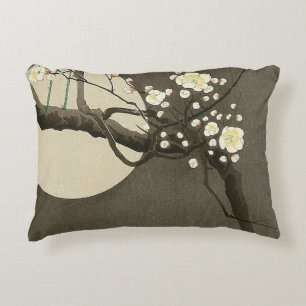 Pflaumen-Blüten nachts durch Ohara Koson Vintag Zierkissen
