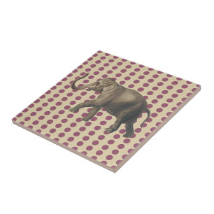 Pflaumen-Gewürz-Stimmungs-Punkte mit Elefant Fliese