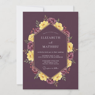 Pflaumen Glänzende Hochzeit zur Ernte Einladung