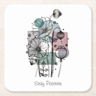 Pflaumen in Tinte und Wasserfarbe Rechteckiger Pappuntersetzer