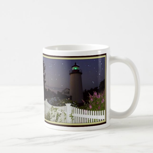 Pflaumen-Insel-Leuchtturm Kaffeetasse (Rechts)