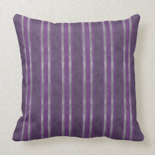 Pflaumen-Lavendel-Stahl-Streifen Kissen
