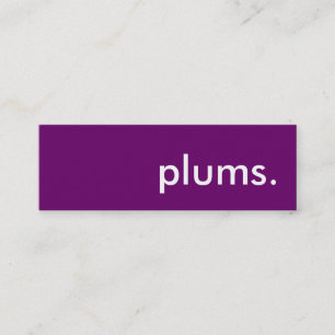 Pflaumen. Mini Visitenkarte