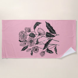 Pflaumen Pink Beach Handtuch - Farbe wählen