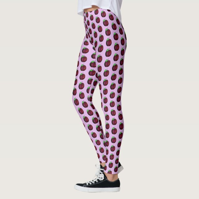 Pflaumen Reif Sommer Lila Pflaumenfrucht Printwerb Leggings (Links)