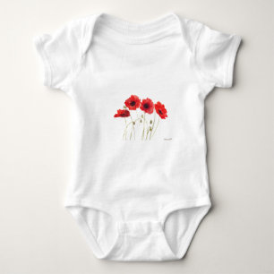 Pflaumen Rote Blume Blumenbeere Niedliches Girl Baby Strampler