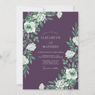 Pflaumen Stattliche Botanische Hochzeit Einladung