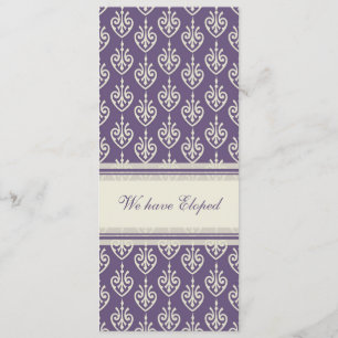 Pflaumen-und Creme-Entlaufen-Mitteilungs-Karten Ankündigung