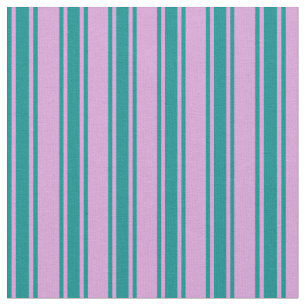 Pflaumen und dunkle Cyan-Streifen Stoff