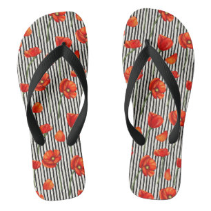 Pflaumen und Streifen Flip Flops
