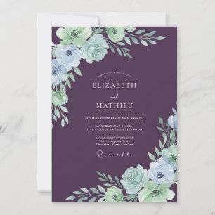 Pflaumen Zarte Blüten Hochzeit Einladung